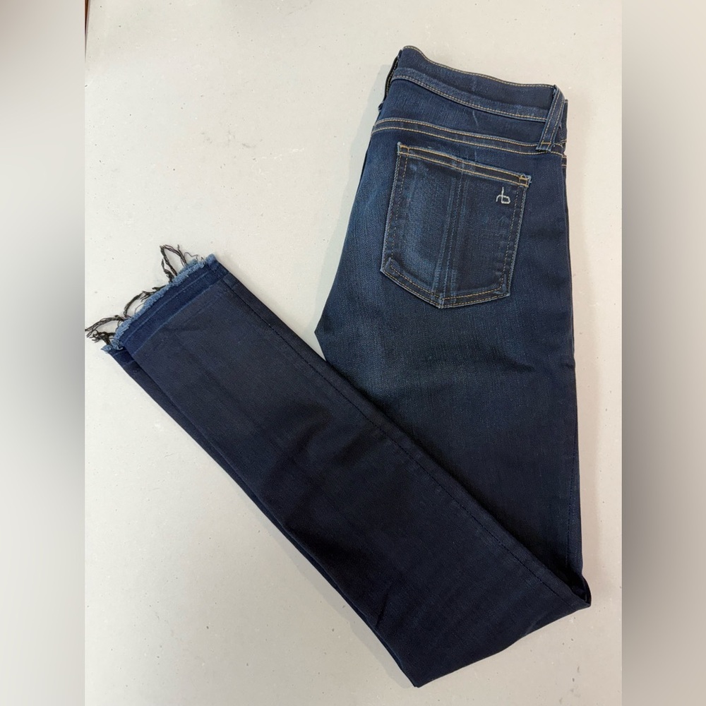 Rag & Bone Skinny Low Rise Dark Denim Jeans 25